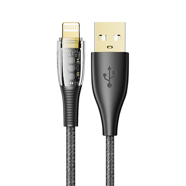 Mutural Li-CC012 1.2m 10W Transparent USB to 8 Pin Charging Data Cable - Normal Style Cable by Mutural | Online Shopping South Africa | PMC Jewellery | Buy Now Pay Later Mobicred