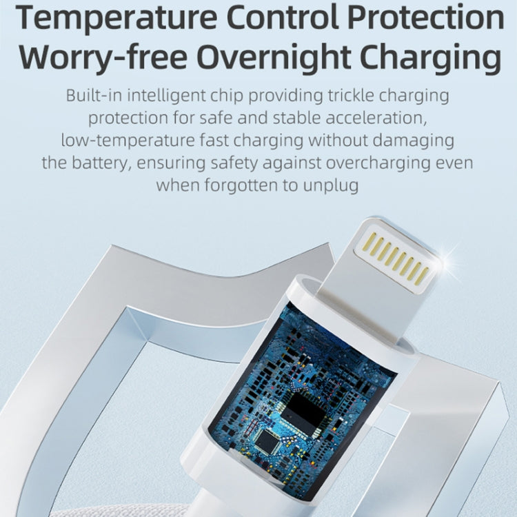 ROCK Z20 1m PD27W USB-C / Type-C to 8 Pin Fast Charging Data Cable - free shipping - PMC Jewellery - Order now!
