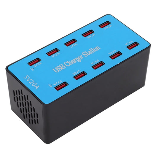 A5B 100W 10 Ports USB Smart Charging Station with Indicator Light, US Plug - Multifunction Charger by PMC Jewellery | Online Shopping South Africa | PMC Jewellery | Buy Now Pay Later Mobicred