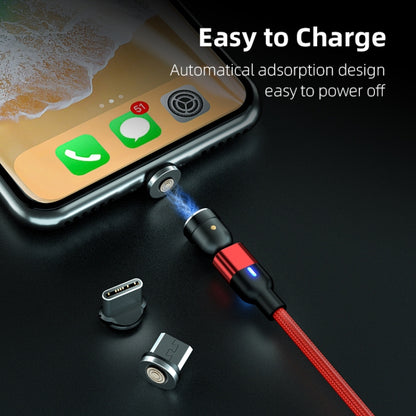 1m 3A Output 3 in 1 USB to 8 Pin + USB-C / Type-C + Micro USB 540 Degree Rotating Magnetic Data Sync Charging Cable(Black) - Charging Cable & Head by PMC Jewellery | Online Shopping South Africa | PMC Jewellery | Buy Now Pay Later Mobicred