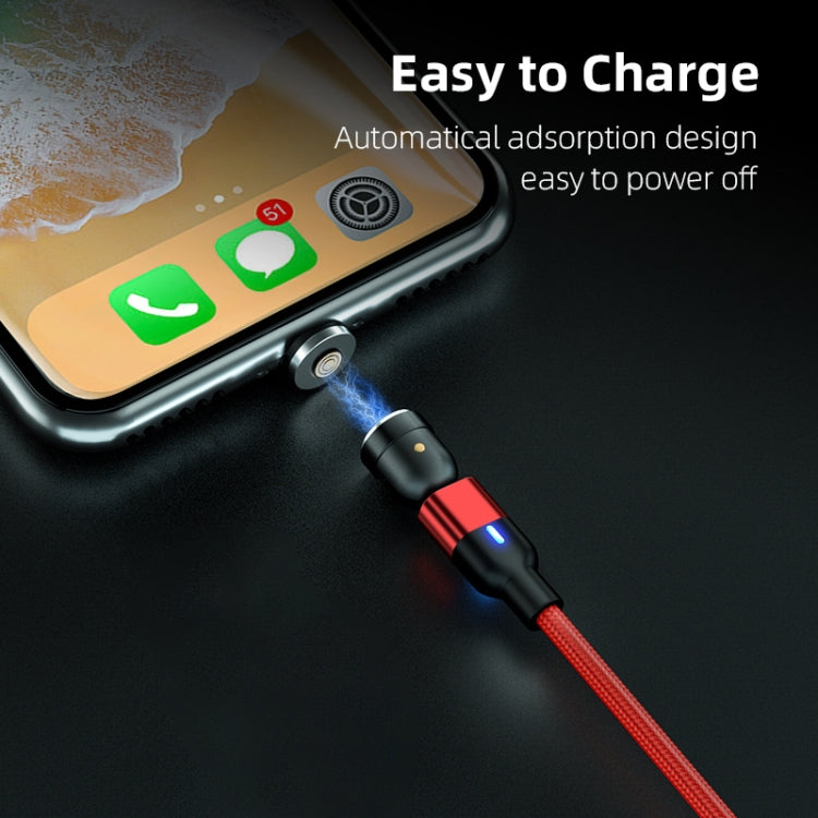 1m 3A Output USB to 8 Pin 540 Degree Rotating Magnetic Data Sync Charging Cable(Red) - Charging Cable & Head by PMC Jewellery | Online Shopping South Africa | PMC Jewellery | Buy Now Pay Later Mobicred