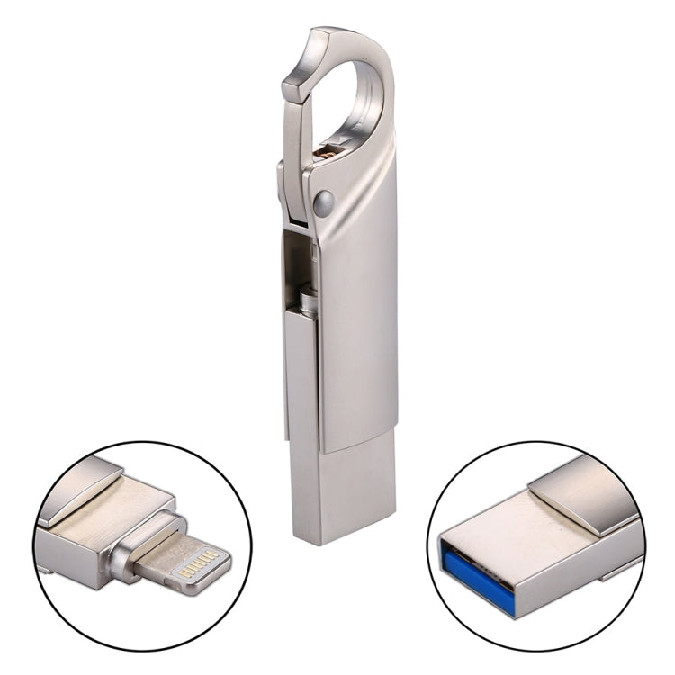 RQW-10F 2 in 1 USB 2.0 & 8 Pin 32GB Keychain Flash Drive - U Disk & Card Reader by PMC Jewellery | Online Shopping South Africa | PMC Jewellery | Buy Now Pay Later Mobicred