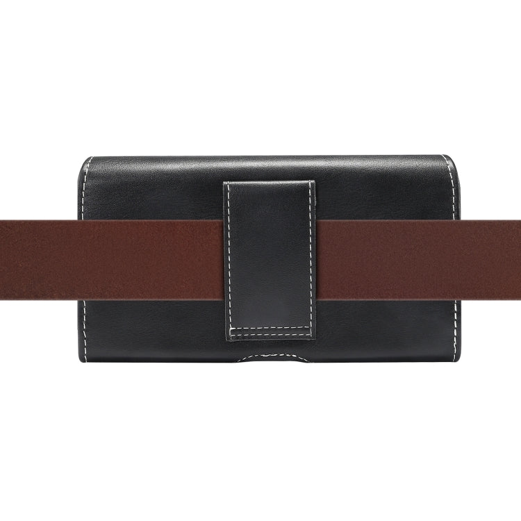Men Lambskin Texture Multi-functional Universal Mobile Phone Waist Pack Leather Case for 6.0 Inch or Below Smartphones (Black) - free shipping - PMC TechLife - Order now!