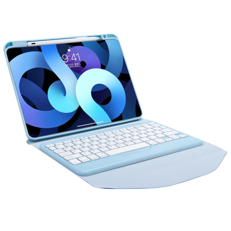 Z11B Pen Slot Bluetooth Keyboard Leather Tablet Case For iPad Pro 11 2021/2020/2018 (Sky Blue) - For iPad Pro by PMC TechLife | Online Shopping South Africa | PMC TechLife