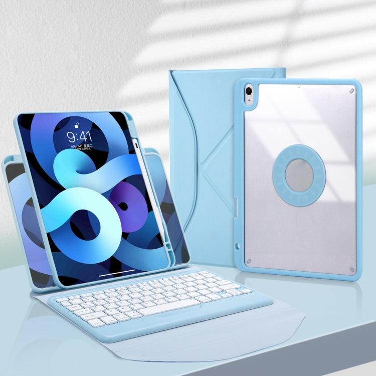 Z102B Pen Slot Bluetooth Keyboard Leather Tablet Case For iPad 10.2 2021/2020/2019 (Sky Blue) - For iPad Pro by PMC TechLife | Online Shopping South Africa | PMC TechLife
