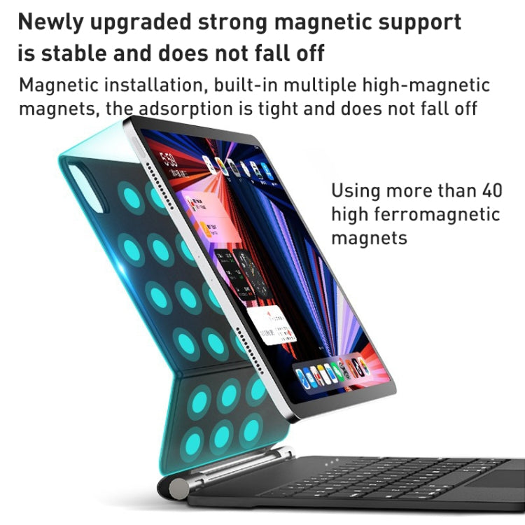 T89 Magic Suspended Bluetooth Keyboard Leather Case For iPad Pro 12.9 2022 / 2021 / 2020 / 2018(Black) - For iPad Pro by PMC TechLife | Online Shopping South Africa | PMC TechLife