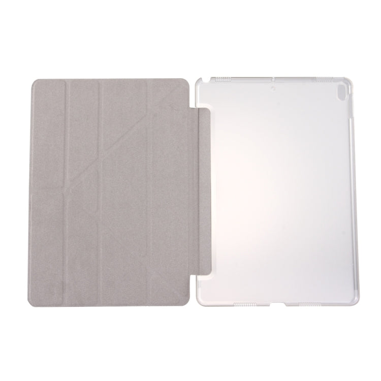 For iPad Pro 10.5 inch Silk Texture Horizontal Deformation Flip Leather Case with 4-folding Holder & Sleep / Wake-up(White) - iPad Pro 10.5 inch Cases by PMC TechLife | Online Shopping South Africa | PMC TechLife | Buy Now Pay Later Mobicred