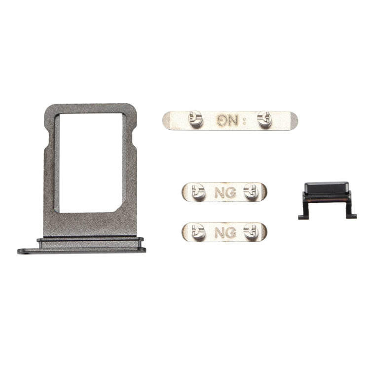 Card Tray + Volume Control Key + Power Button + Mute Switch Vibrator Key for iPhone X(Grey) - Metal Parts by PMc TechLife | Online Shopping South Africa | PMc TechLife | Buy Now Pay Later Mobicred