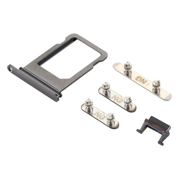 Card Tray + Volume Control Key + Power Button + Mute Switch Vibrator Key for iPhone X(Grey) - Metal Parts by PMc TechLife | Online Shopping South Africa | PMc TechLife | Buy Now Pay Later Mobicred