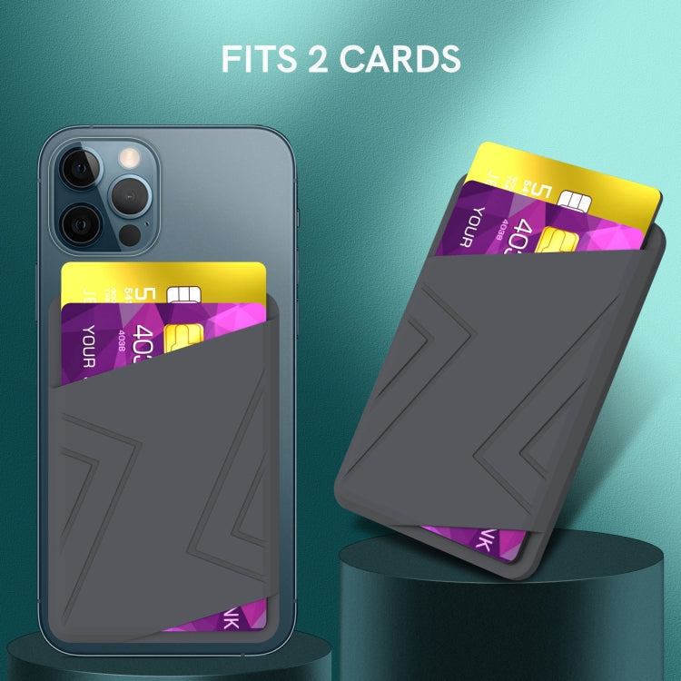 For iPhone 13 Series / iPhone 12 Series Silicone Wallet Pouch Card Case Magsafing Card Holder(Black) - Others Accessories by PMC Jewellery | Online Shopping South Africa | PMC Jewellery