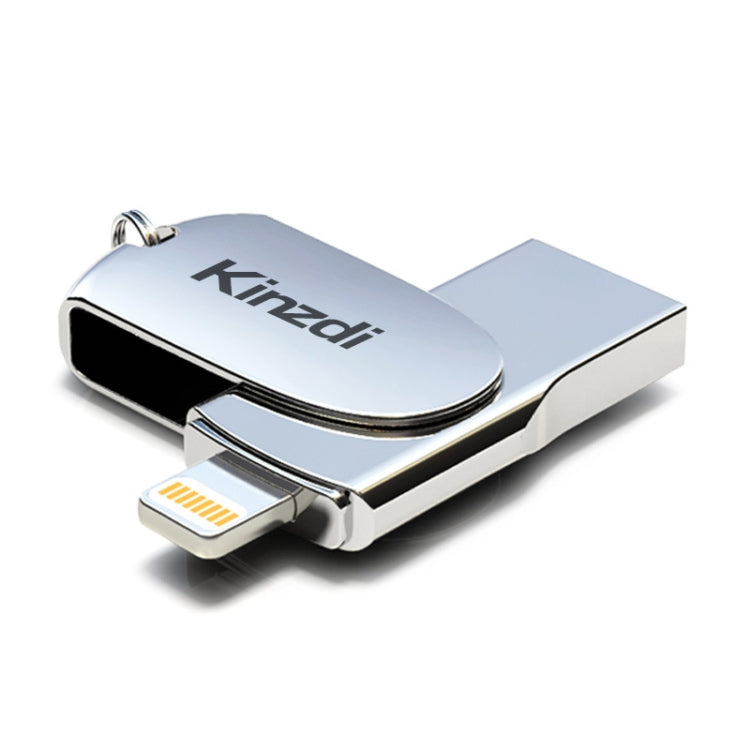 Kinzdi 256GB USB 2.0 + 8 Pin Interface Metal Twister Flash U Disk (Silver) - USB Flash Drives by Kinzdi | Online Shopping South Africa | PMC Jewellery | Buy Now Pay Later Mobicred