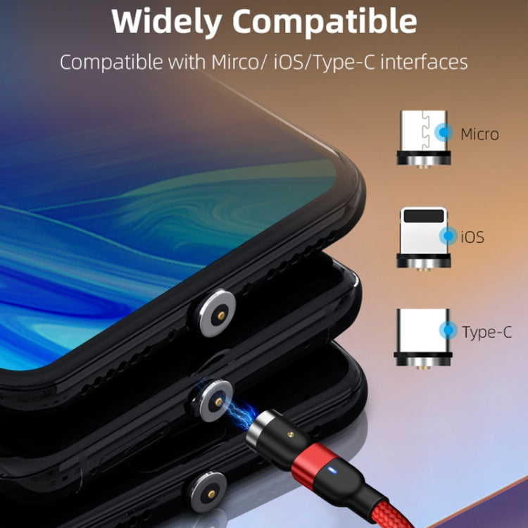 2m 2A Output USB to 8 Pin Nylon Braided Rotate Magnetic Charging Cable(Red) - Charging Cable & Head by PMC Jewellery | Online Shopping South Africa | PMC Jewellery | Buy Now Pay Later Mobicred