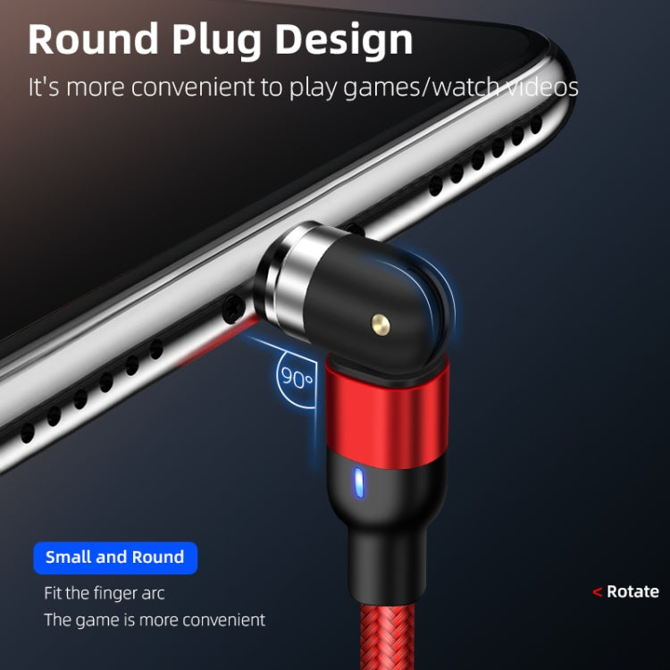 1m 2A Output USB to 8 Pin Nylon Braided Rotate Magnetic Charging Cable(Purple) - free shipping - PMC Jewellery - Order now!