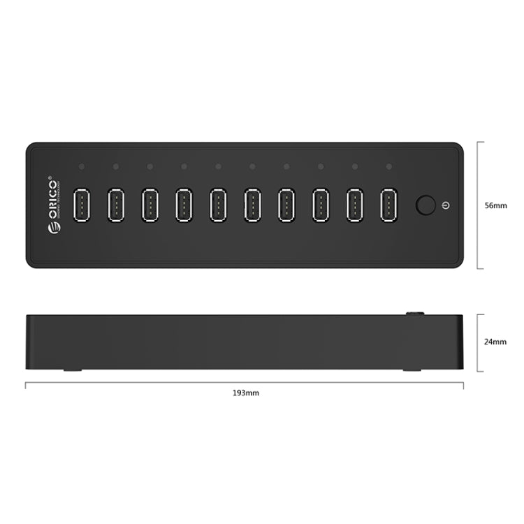 ORICO P10-U2-V1 10 USB 2.0 Ports HUB - USB HUB by ORICO | Online Shopping South Africa | PMC Jewellery | Buy Now Pay Later Mobicred