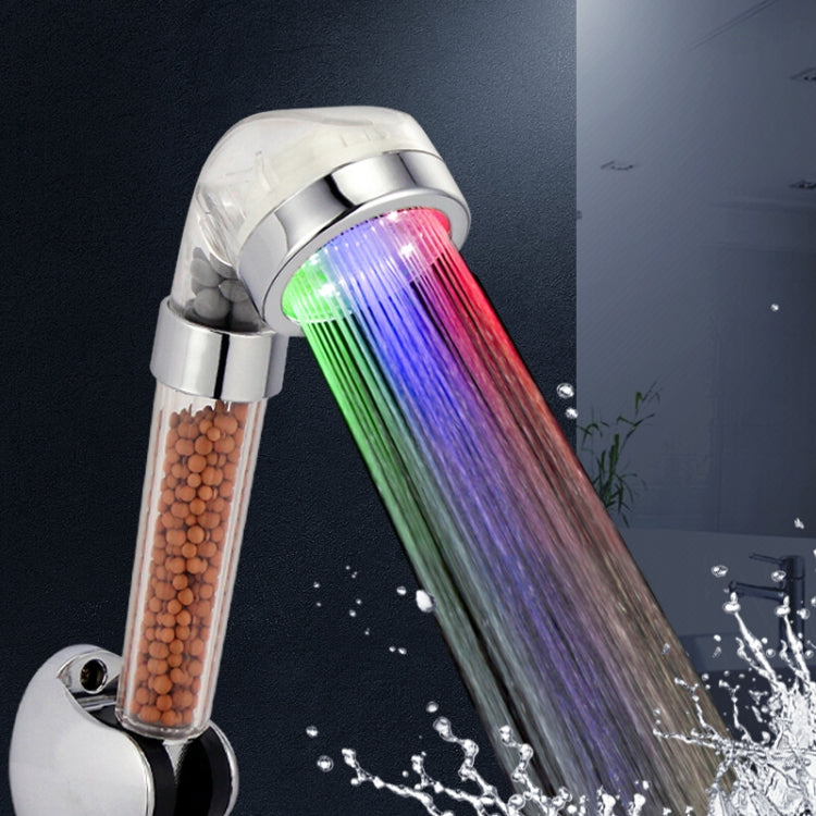 SDS-A23 15 LEDs ABS Temperature Sensor Negative Ions RGB LED Shower Head, Size: 23 x 6.5 x 5.8cm, Interface:  20mm - Shower Head by PMC Jewellery | Online Shopping South Africa | PMC Jewellery | Buy Now Pay Later Mobicred