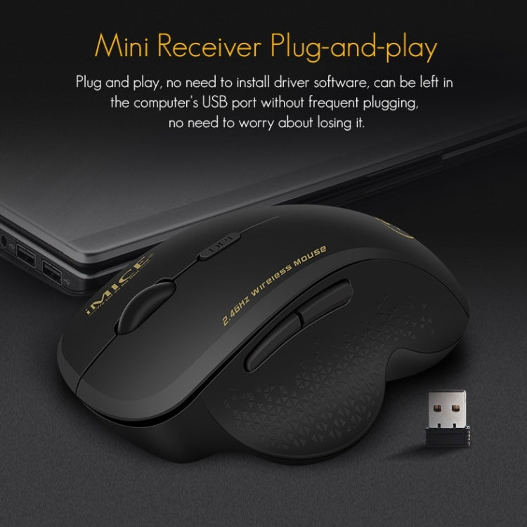 iMICE G6 Wireless Mouse 2.4G Office Mouse 6-button Gaming Mouse(Grey) - Wireless Mice by iMICE | Online Shopping South Africa | PMC TechLife | Buy Now Pay Later Mobicred