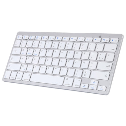 WB-8022 Ultra-thin Wireless Bluetooth Keyboard for iPad, Samsung, Huawei, Xiaomi, Tablet PCs or Smartphones, French Keys(Silver) - Wireless Keyboard by PMC Jewellery | Online Shopping South Africa | PMC Jewellery | Buy Now Pay Later Mobicred