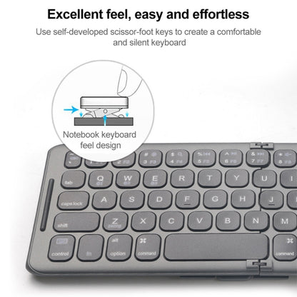 B088 Universal Mini Foldable Three-channel Bluetooth Wireless Keyboard - Mini Keyboard by PMC Jewellery | Online Shopping South Africa | PMC Jewellery | Buy Now Pay Later Mobicred