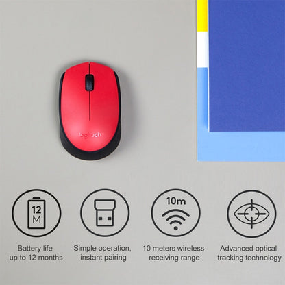 Logitech M170 1000DPI USB Wireless Mouse with 2.4G Receiver (Blue) - Wireless Mice by Logitech | Online Shopping South Africa | PMC Jewellery | Buy Now Pay Later Mobicred