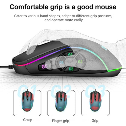 MKESPN X9 10 Buttons 7200DPI RGB Macro Definition Gaming Wired Mouse - Wired Mice by MKESPN | Online Shopping South Africa | PMC Jewellery | Buy Now Pay Later Mobicred