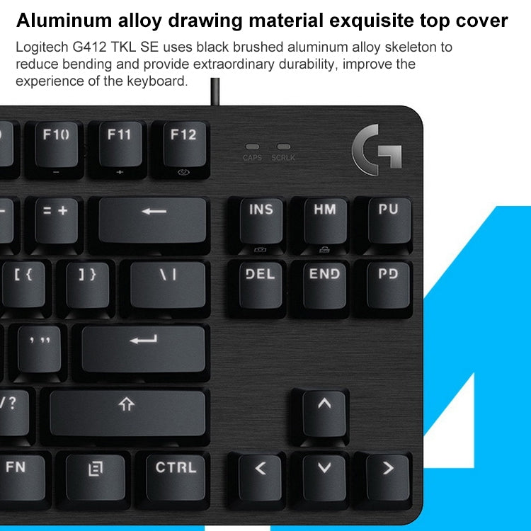 Logitech G412 SE Wired Game 104-key Mechanical Silent Keyboard (Black) - free shipping - PMC Jewellery - Order now!