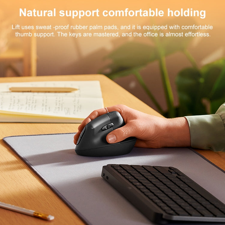Logitech Lift Vertical 1000DPI 2.4GHz Ergonomic Wireless Bluetooth Dual Mode Mouse (White) - free shipping - PMC Jewellery - Order now!