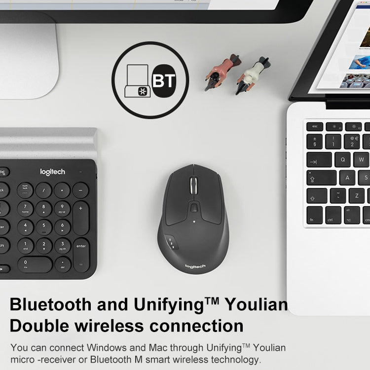 Logitech M720 1000DPI 2.4GHz Wireless Bluetooth Multimode Mouse (Black) - free shipping - PMC Jewellery - Order now!