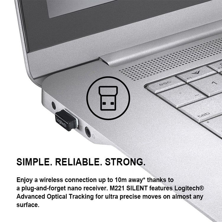 Logitech M221 Fashion Silent Wireless Mouse(Green) - free shipping - PMC Jewellery - Order now!