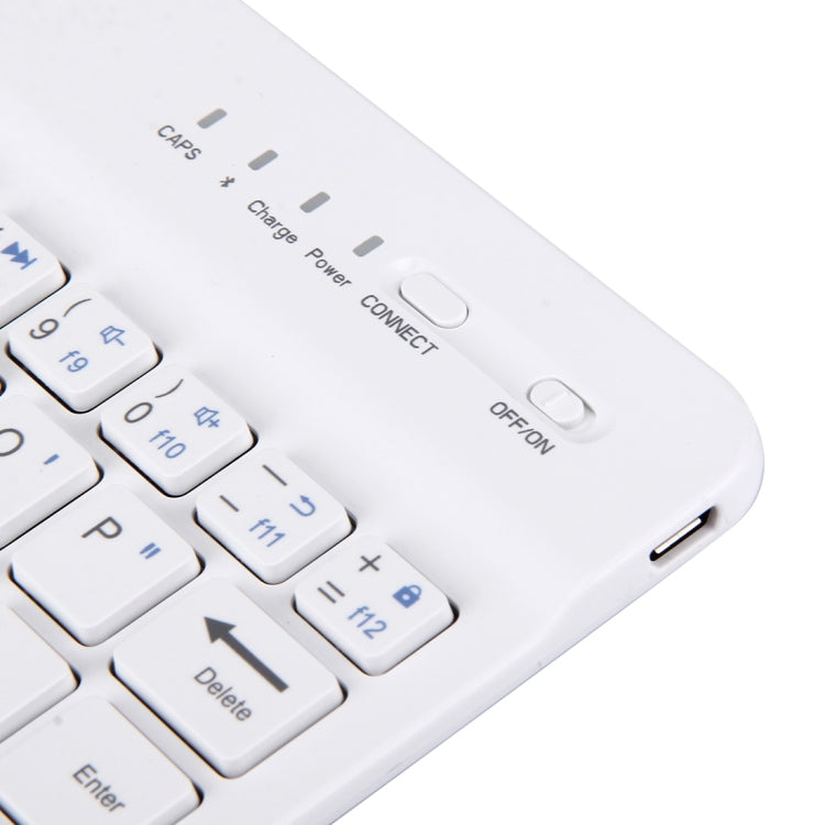 Portable Bluetooth Wireless Keyboard, Compatible with 9 inch Tablets with Bluetooth Functions (White) - Universal Keyboard by PMC Jewellery | Online Shopping South Africa | PMC Jewellery