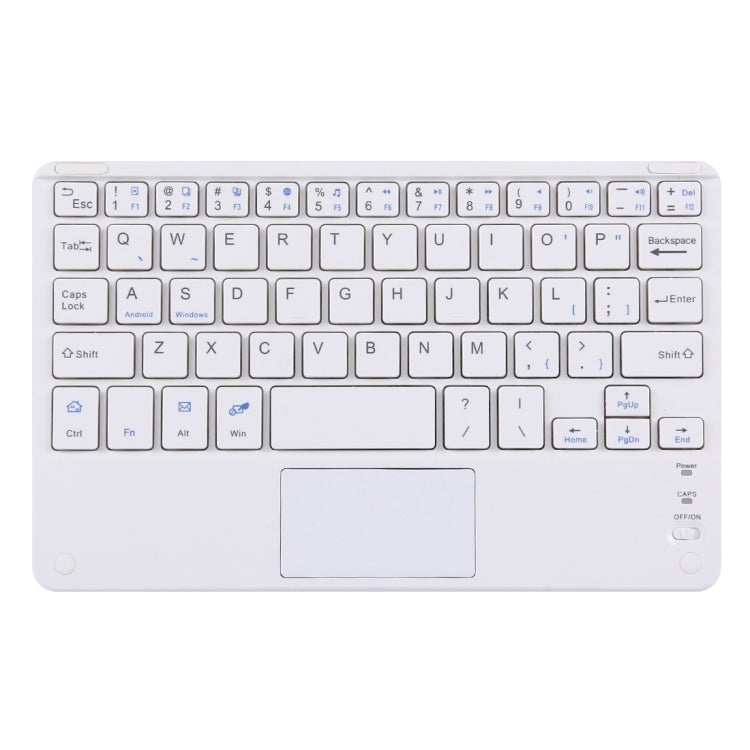 Bluetooth Wireless Keyboard with Touch Panel, Compatible with All Android & Windows 10 inch Tablets with Bluetooth Functions (White) - Universal Keyboard by PMC TechLife | Online Shopping South Africa | PMC TechLife