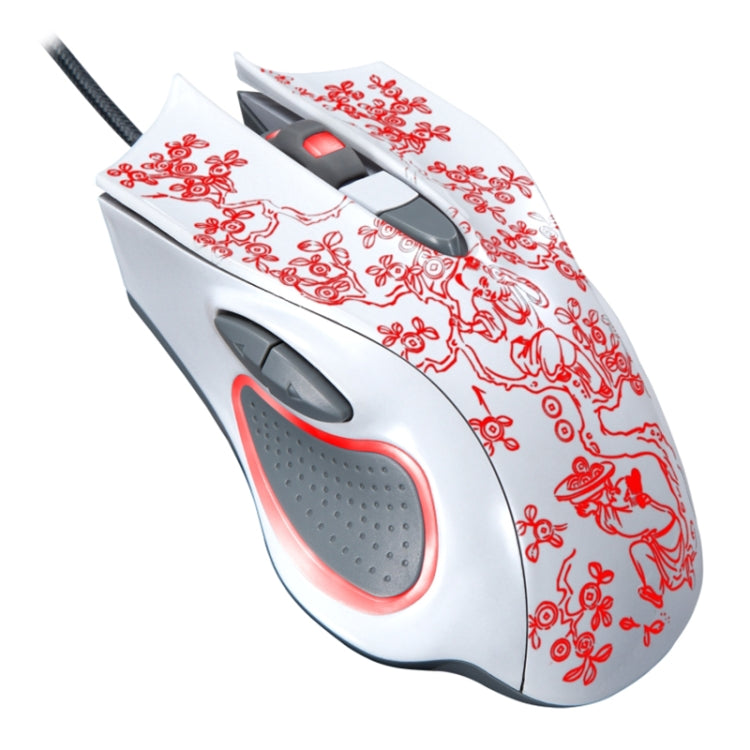 ZGB 169 USB 2400DPI Four-speed Adjustable LED Backlight Wired Optical E-sport Gaming Mouse with Counter Weight, Length: 1.45m(White) - free shipping - PMC TechLife - Order now!