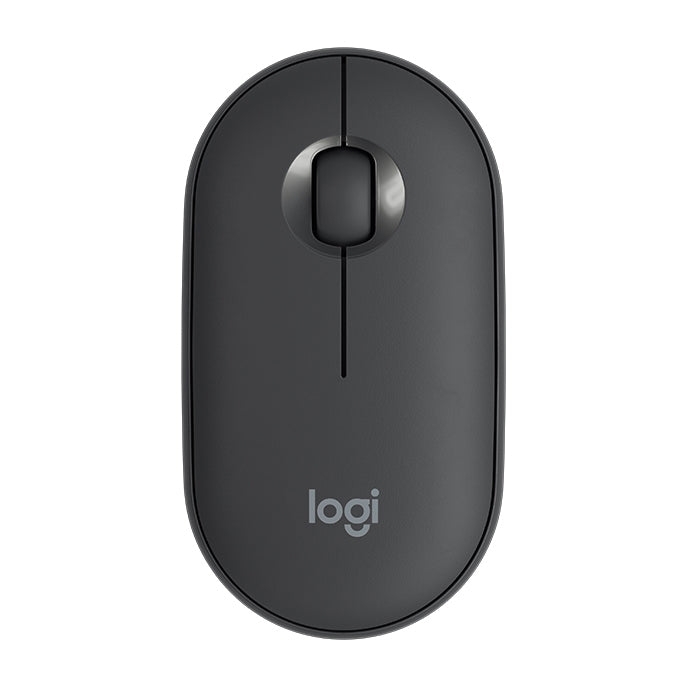 Logitech Pebble Cobblestone Shape Thin 3-keys 1000DPI Mute Wireless Bluetooth Optical Mouse, Wireless Range: 10m (Black) - free shipping - PMC Jewellery - Order now!