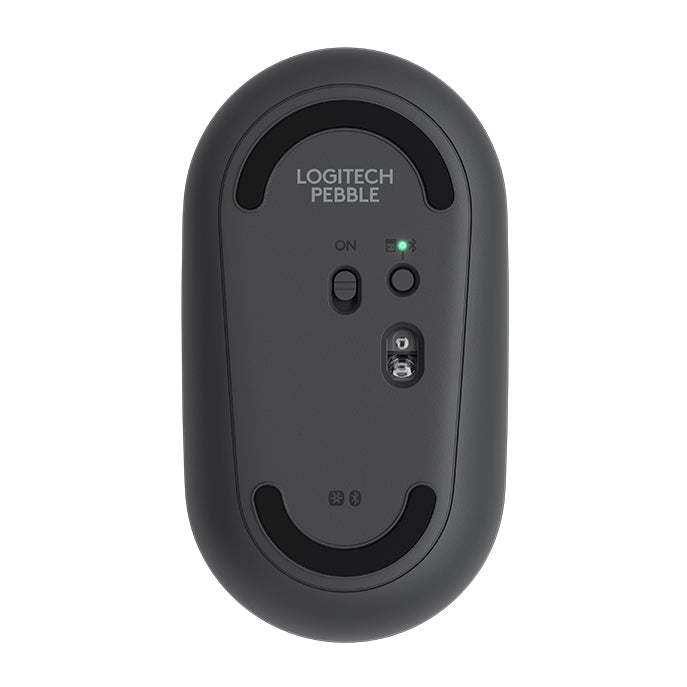 Logitech Pebble Cobblestone Shape Thin 3-keys 1000DPI Mute Wireless Bluetooth Optical Mouse, Wireless Range: 10m (Black) - free shipping - PMC Jewellery - Order now!