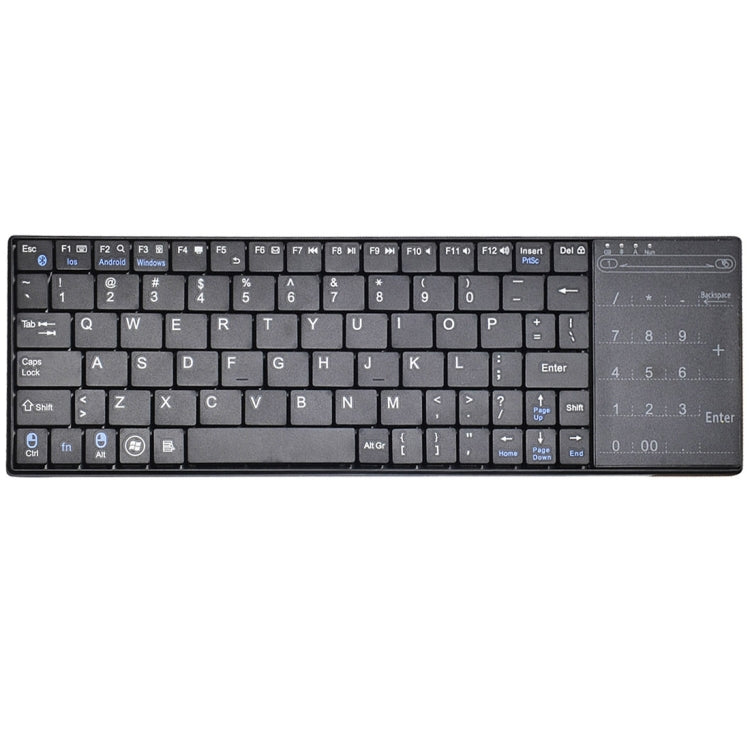 K-07 ABS Wireless Chargeable Bluetooth Touch Keyboard(Black) - free shipping - PMC Jewellery - Order now!