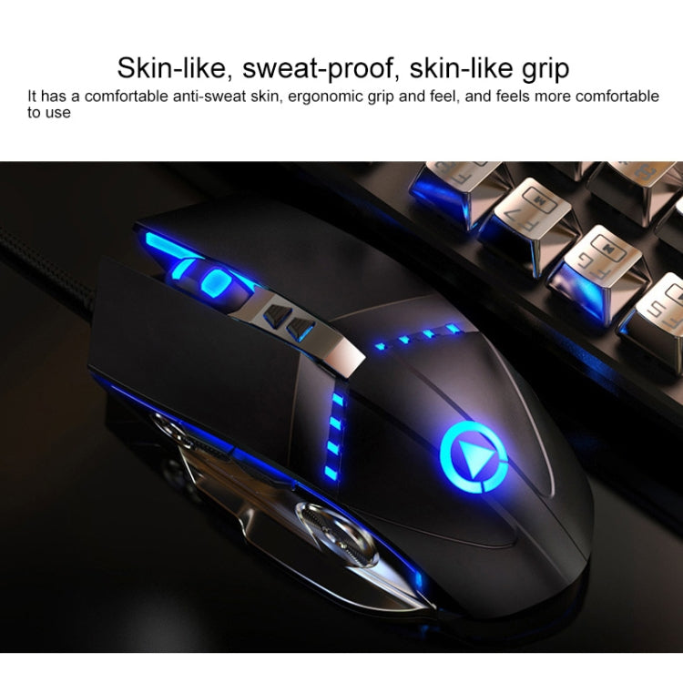 YINDIAO K002 USB Wired Mechanical Feel RGB Backlight Keyboard + Optical Mouse + Headset Set(White) - free shipping - PMC Jewellery - Order now!