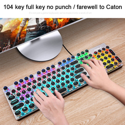 AULA S2016 104-keys Square Key Cap Mixing Light Mechanical Blue Switch Metal Panel Wired USB Gaming Keyboard, Length: 1.6m - Wired Keyboard by AULA | Online Shopping South Africa | PMC Jewellery | Buy Now Pay Later Mobicred