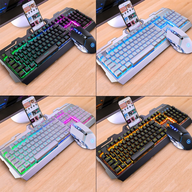 YINDIAO V2 Mechanical Feel Gaming Keyboard Mouse Set (Black Rainbow Light) - Wired Keyboard by YINDIAO | Online Shopping South Africa | PMC Jewellery | Buy Now Pay Later Mobicred