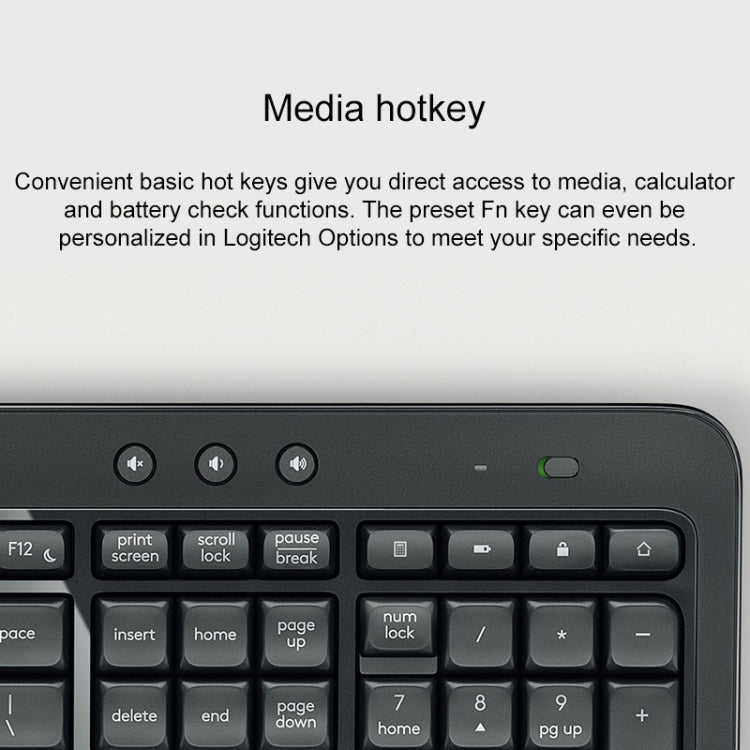 Logitech MK540 Wireless Keyboard and Mouse Set (Black) - Wireless Keyboard by Logitech | Online Shopping South Africa | PMC Jewellery | Buy Now Pay Later Mobicred