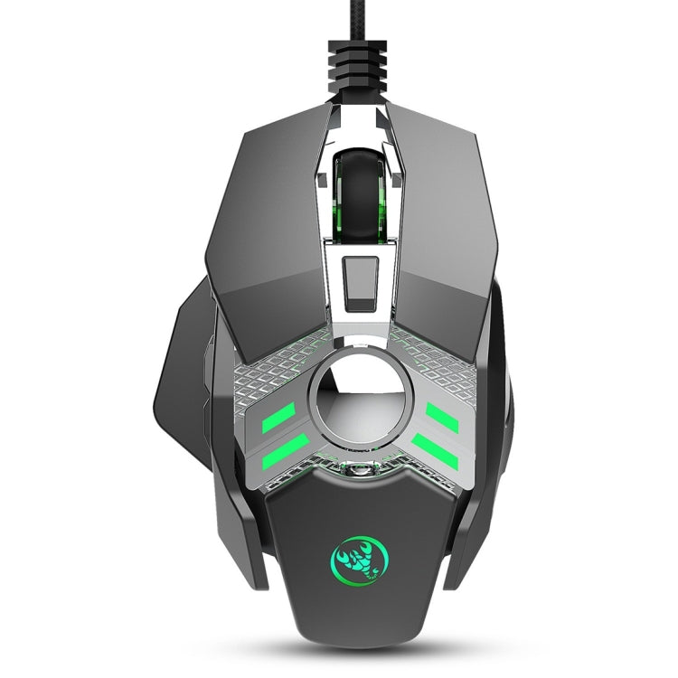 HXSJ J200 7 Keys Programmable Wired E-sports Mechanical Mouse with Light (Silver Grey) - Wired Mice by HXSJ | Online Shopping South Africa | PMC Jewellery | Buy Now Pay Later Mobicred