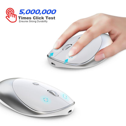 HXSJ T36 2.4G Bluetooth 5.0+3.0 Three-mode Silent Design Wireless Bluetooth Mouse (Silver) - Wireless Mice by HXSJ | Online Shopping South Africa | PMC Jewellery | Buy Now Pay Later Mobicred