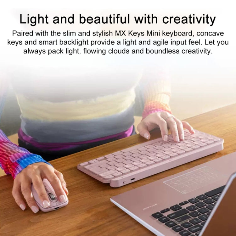 Logitech MX Anywhere 3S 4 Keys Wireless Bluetooth Dual Mode Mute Mouse (Pink) - free shipping - PMC Jewellery - Order now!