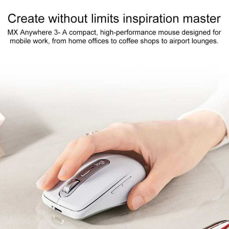 Logitech MX Anywhere 3S 4 Keys Wireless Bluetooth Dual Mode Mute Mouse (White) - free shipping - PMC Jewellery - Order now!