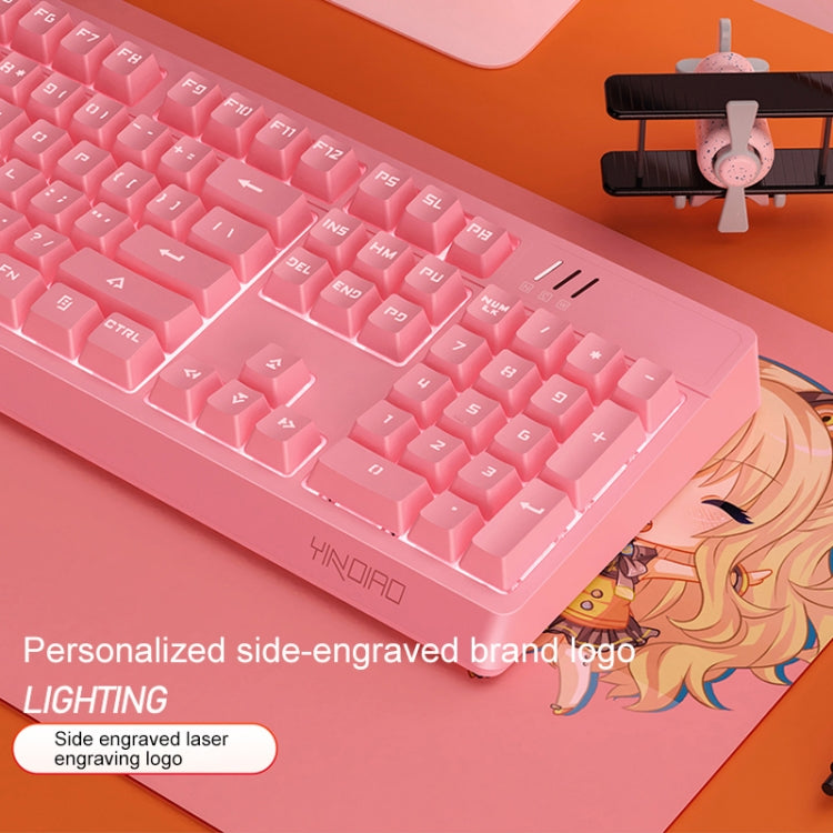 YINDIAO K300 USB Detachable Panel Mechanical Lighting Blue Shaft Gaming Wired Keyboard(Black) - free shipping - PMC Jewellery - Order now!