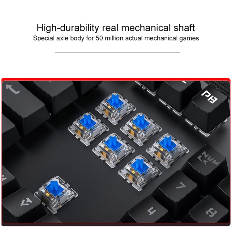 YINDIAO ZK-3 USB Mechanical Gaming Wired Keyboard, Blue Shaft (Black) - Wired Keyboard by YINDIAO | Online Shopping South Africa | PMC Jewellery | Buy Now Pay Later Mobicred