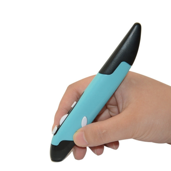PR-03 2.4G USB Receiver Adjustable 1600 DPI Wireless Optical Pen Mouse for Computer PC Laptop Drawing Teaching (Blue) - Wireless Mice by PMC Jewellery | Online Shopping South Africa | PMC Jewellery | Buy Now Pay Later Mobicred