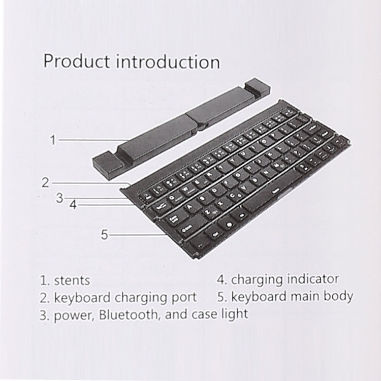 GK808 Ultra-thin Foldable Bluetooth V3.0 Keyboard, Built-in Holder, Support Android / iOS / Windows System(Black) - Wireless Keyboard by PMC Jewellery | Online Shopping South Africa | PMC Jewellery | Buy Now Pay Later Mobicred