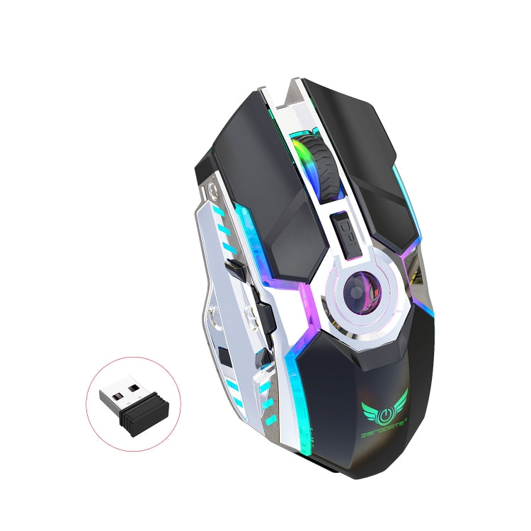 ZERODATE T30 2.4GHz 2400DPI Three-speed Adjustable RGB Backlight Wireless Optical Mouse (Black) - Wireless Mice by ZERODATE | Online Shopping South Africa | PMC Jewellery | Buy Now Pay Later Mobicred