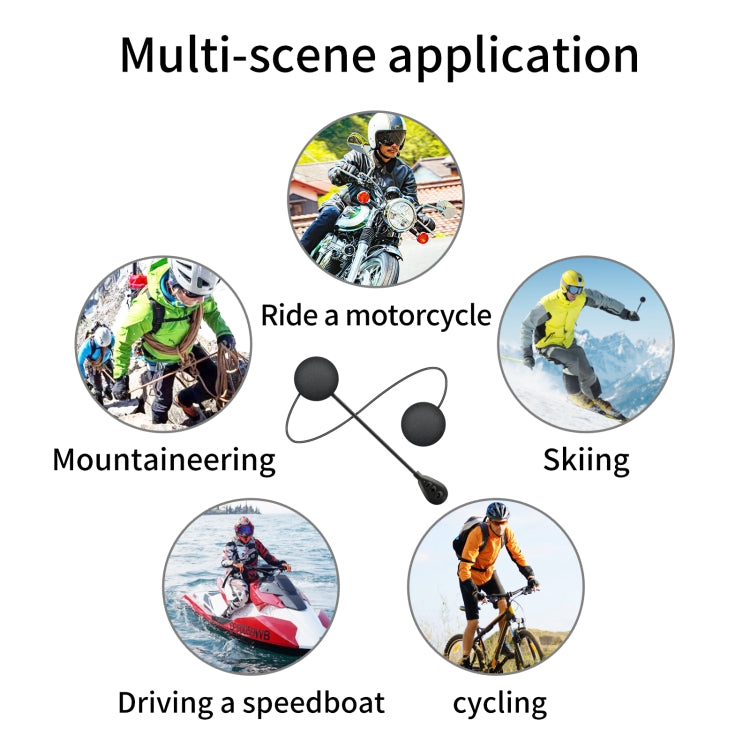 T6 Motorcycle Helmet Bluetooth V5.0 Headset - Motorcycle Walkie Talkie by PMC TechLife | Online Shopping South Africa | PMC TechLife | Buy Now Pay Later Mobicred