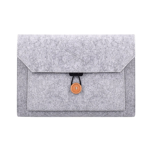 ND06 Multi-purpose Felt Button Laptop Inner Bag for 13.3 inch Laptop(Grey) - 13.3 inch by PMC Jewellery | Online Shopping South Africa | PMC Jewellery | Buy Now Pay Later Mobicred