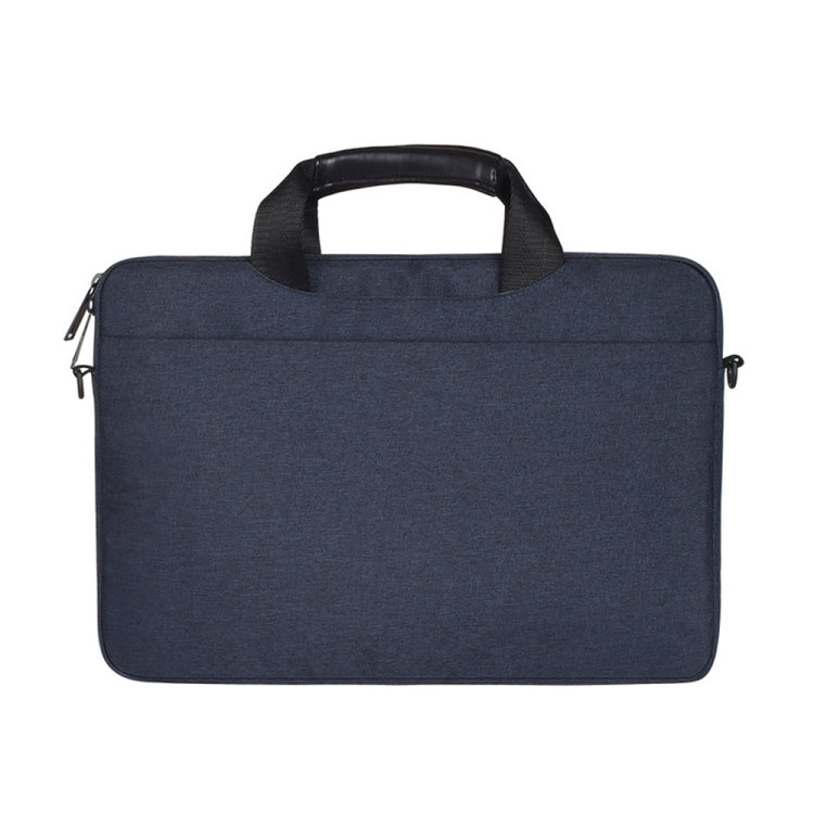 13.3 inch Breathable Wear-resistant Fashion Business Shoulder Handheld Zipper Laptop Bag with Shoulder Strap (Navy Blue) - 13.3 inch by PMC Jewellery | Online Shopping South Africa | PMC Jewellery | Buy Now Pay Later Mobicred